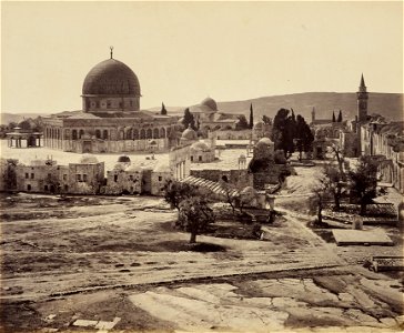 Dome of the Rock, from Governor's House, Francis Bedford 1862. Free illustration for personal and commercial use.