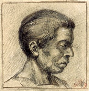 Portrait of a Man in Profile by Theo van Doesburg Centraal Museum AB4241
