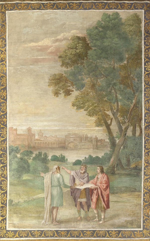 Domenichino and assistants - Apollo and Neptune advising Laomedon on the Building of Troy - Google Art Project