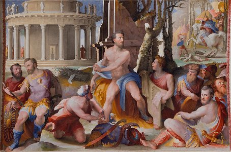 Domenico Beccafumi - Public Virtues of Greek and Roman Heroes- The Sacrifice of King Codron of Athens - Google Art Project