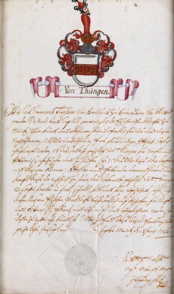 Dokument Thüngen 1726