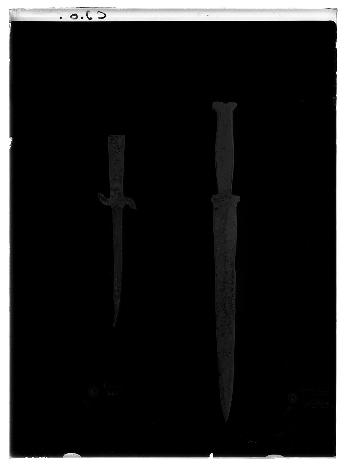 Dolk, papperskniv, 17769 (, 1664) - Livrustkammaren - 78017-negative
