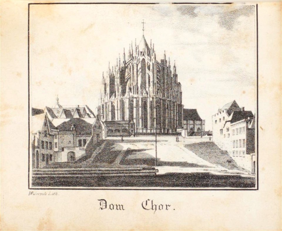 Dom Chor, Johann Peter Weyer (Zeichnung) und Anton Wünsch (Lithografie), 1827 (book page, uncropped)