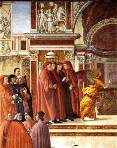 Domenico Ghirlandaio - Angel Appearing to Zacharias (detail) - WGA8851