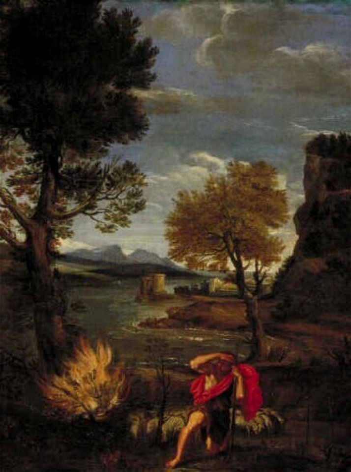 Domenichino - Landschap met Mozes en het brandende braambos - 1189 (OK) - Museum Boijmans Van Beuningen