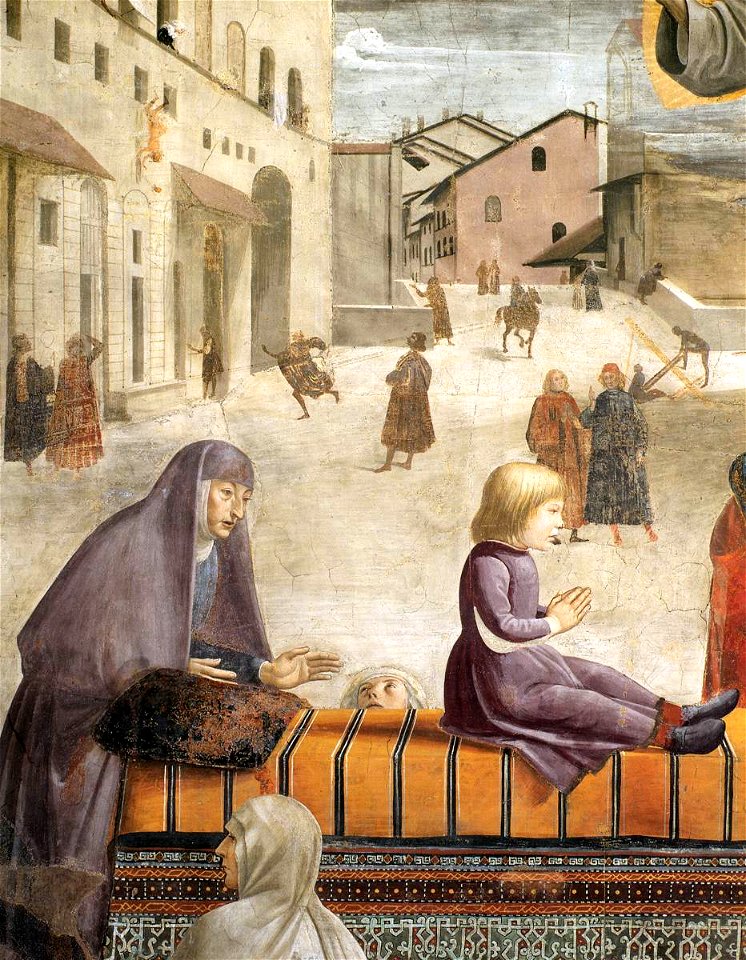 Domenico Ghirlandaio - Resurrection of the Boy (detail) - WGA08814