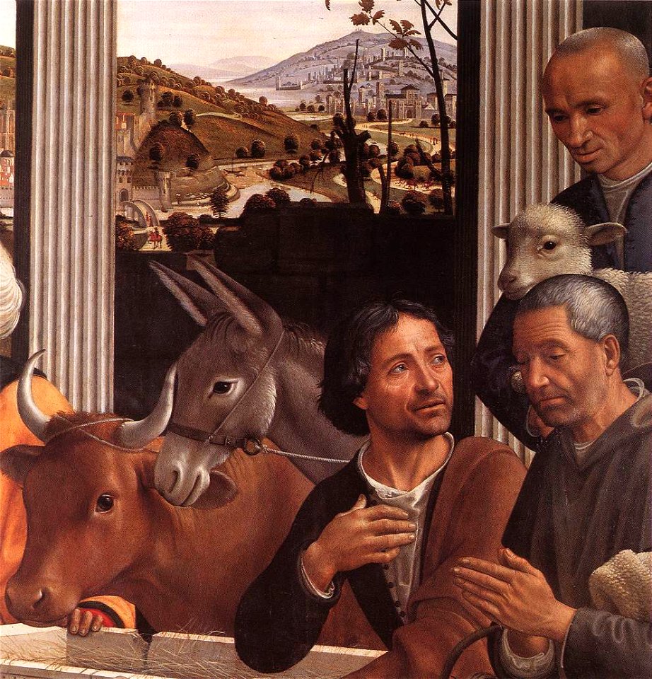 Domenico ghirlandaio, adorazione dei pastori di santa trinita 01