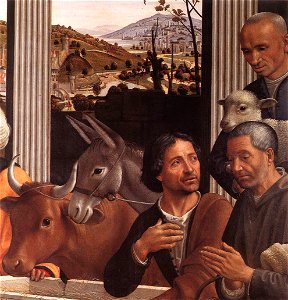 Domenico ghirlandaio, adorazione dei pastori di santa trinita 01