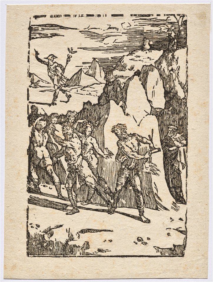 Domenico Beccafumi (Italian, 1486-1551) - The Alchemical Properties of Metal, Mercury, Vulcan, and the Alchemist in the Cave - 2010.153 - Cleveland Museum of Art