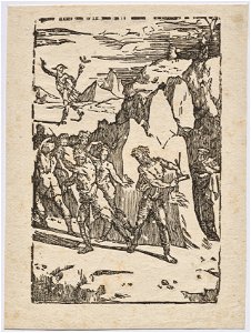 Domenico Beccafumi (Italian, 1486-1551) - The Alchemical Properties of Metal, Mercury, Vulcan, and the Alchemist in the Cave - 2010.153 - Cleveland Museum of Art