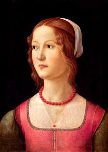 Domenico ghirlandaio, ritratto di giovane donna, lisbona