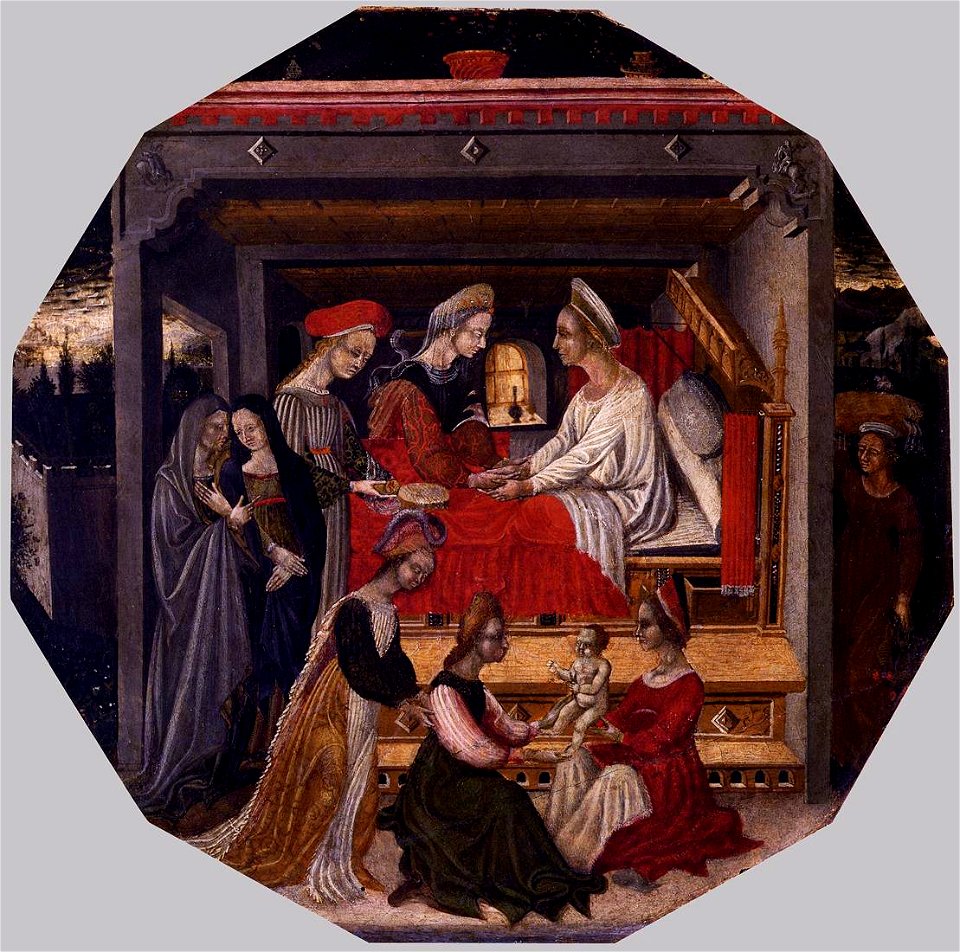 Domenico di Bartolo - Birth of the Baptist - WGA06413