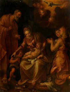 Domenico Brusasorci (c. 1516-1567) - The Holy Family, Saint John, and Angels - RCIN 402895 - Royal Collection