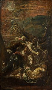 Domenico Tintoretto - Sketch for a Battle Scene, Tancred and Clorinda - 53.122 - Rhode Island School of Design Museum