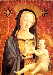 Domenico Veneziano - Madonna and Child - WGA06426. Free illustration for personal and commercial use.