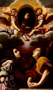 Domenico Fetti - Flying and Adoring Angels - Walters 371027