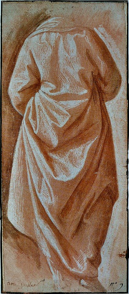 Domenico Ghirlandaio - Femme vue de dos, draperie