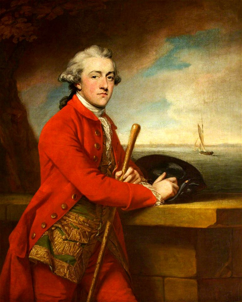 Dominic Serres (1722-1793) (possibly) - Captain Robert Boyle Nicholas (1744–1780), with His Yacht 'Nepaul' - 597947 - National Trust