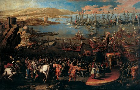 Domenico Gargiulo, also known as Micco Spadaro - The Landing of the Infanta Marìa at Naples - Google Art Project