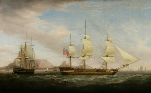 Attrib. to Dominic Serres - A British East Indiamen in Two Positions off Dover