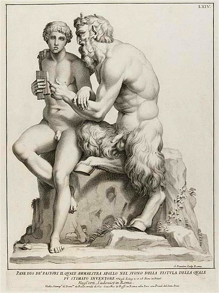 Domenico de Rossi Olympus and Pan c.1704 engraving PMA
