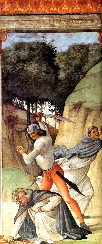 Domenico Ghirlandaio - Martyrdom of St Peter Martyr - WGA8872