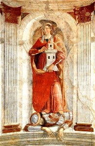 Domenico ghirlandaio, affresco di cercina 02 santa barbara