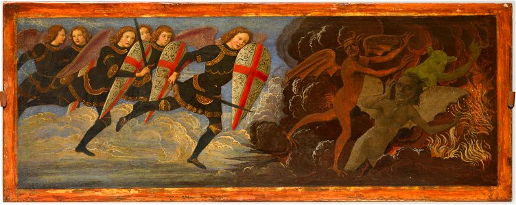 Domenico Ghirlandaio - Saint Michael and the Angels at War with the Devil - 25.205 - Detroit Institute of Arts