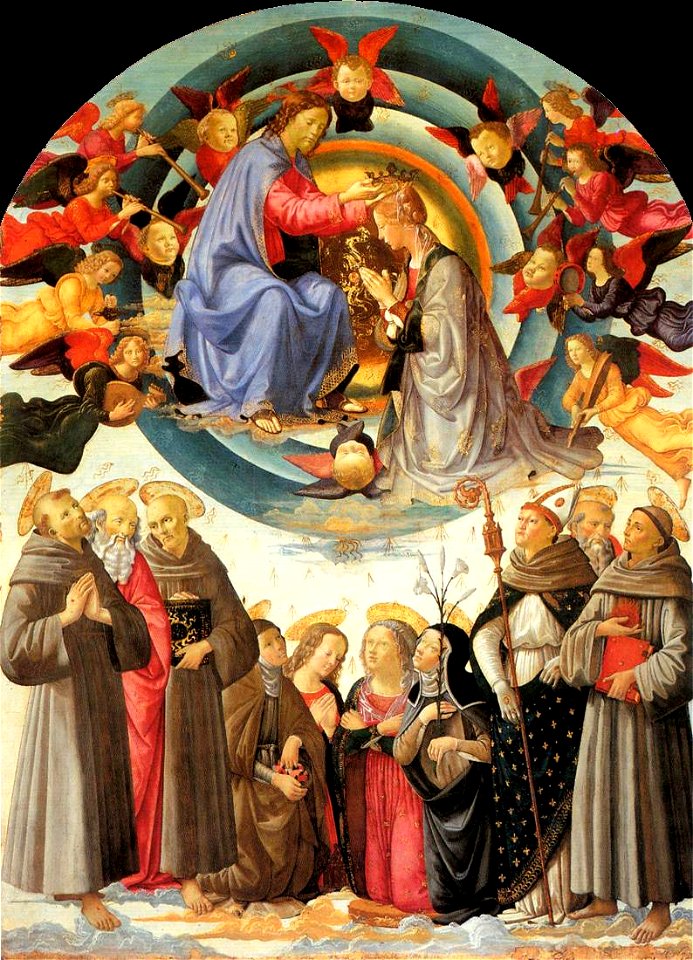 Domenico ghirlandaio, incoronazione della vergine di città di castello