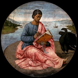 Domenico Ghirlandaio - St John the Evangelist on the Island of Patmos - WGA8885. Free illustration for personal and commercial use.