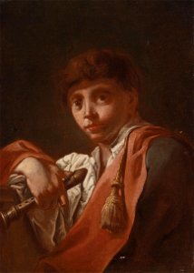 Domenico Maggiotto Knabe mit Blockflöte