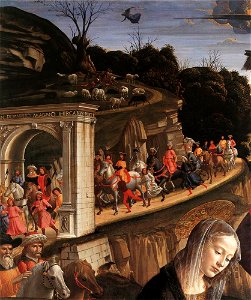 Domenico ghirlandaio, adorazione dei pastori di santa trinita 03