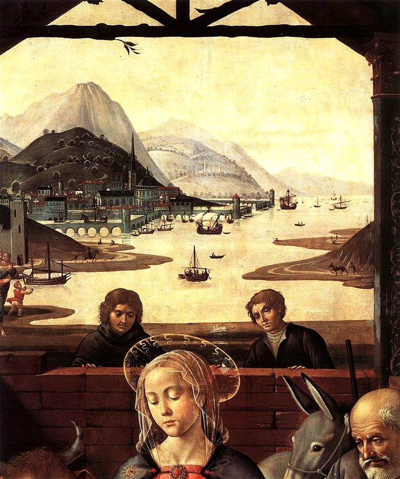 Domenico ghirlandaio, adorazione dello spedale degli innocenti 06