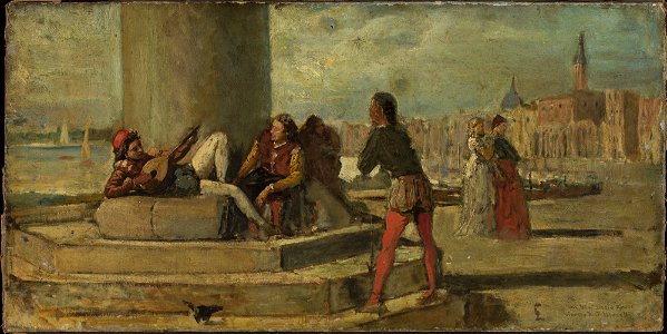 Domenico Morelli - Genre scene against Venice - M.Ob.1874 MNW - National Museum in Warsaw