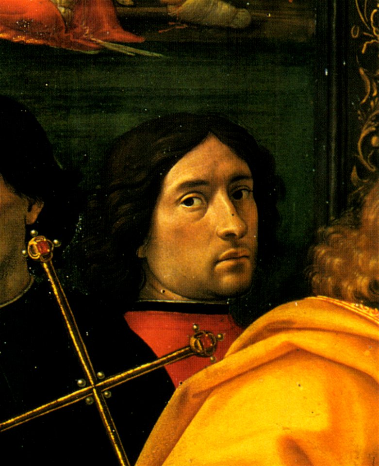 Domenico ghirlandaio, Autoritatto nell'Adorazione dei Magi del 1488, Ospedale degli Innocenti