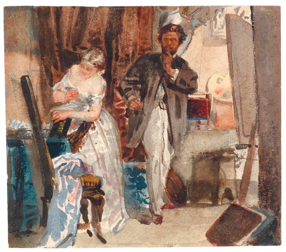 Domenico Morelli Der Maler in seinem Atelier
