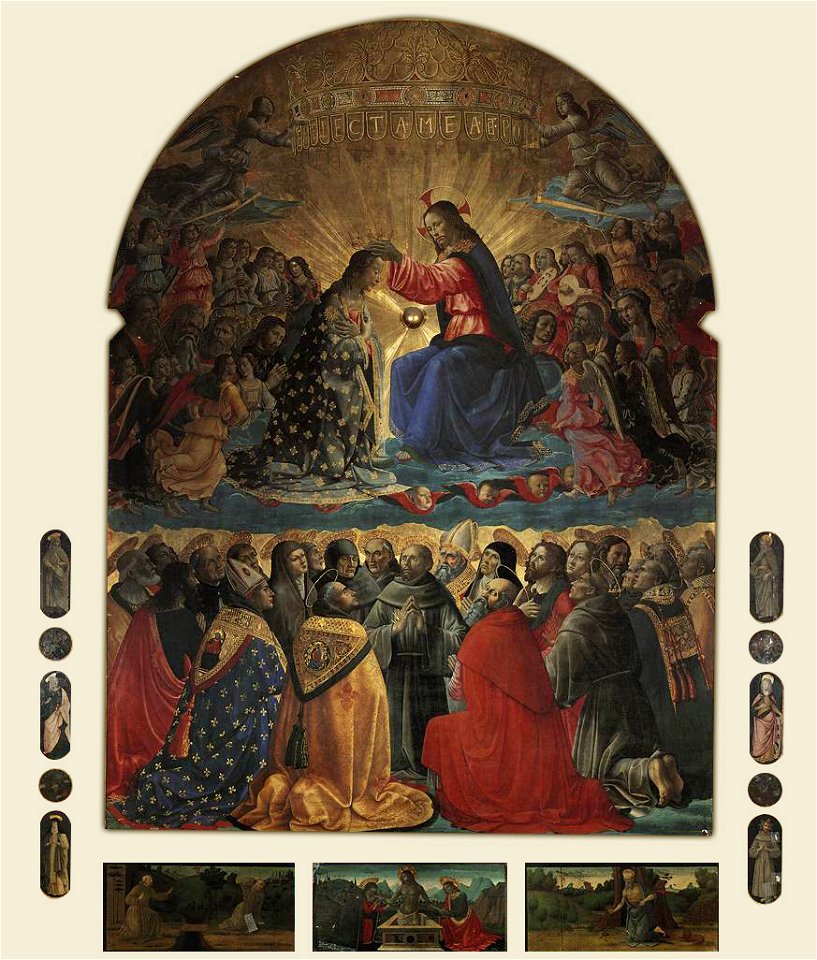 Domenico ghirlandaio, incoronazione della vergine di narni