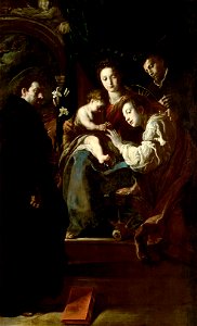 Domenico Fetti - Virgin and Child with Mystical Betrothal of St. Catherine with Saints Dominic and Peter GG 167 HP