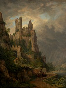 Domenico Quaglio - Die Vautsburg am Mittelrhein - G 4093 - Lenbachhaus