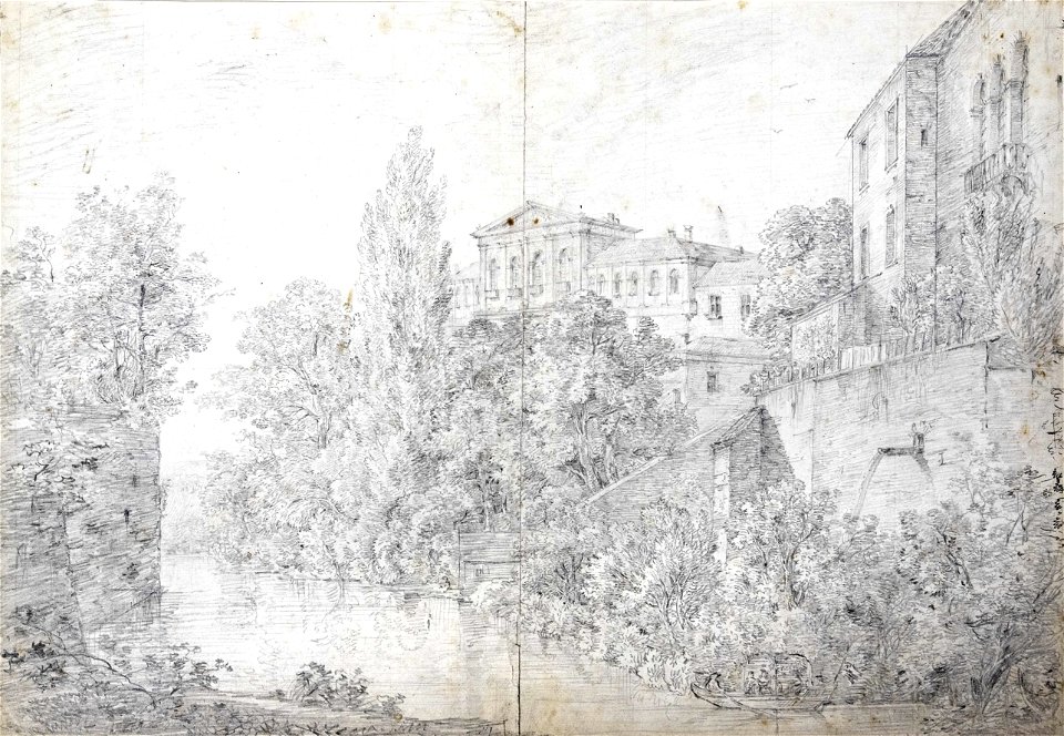 Domenico Quaglio Blick auf ein Palais