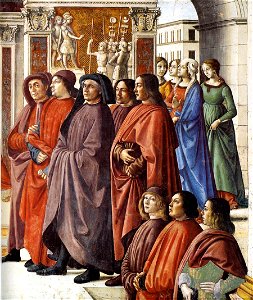 Domenico Ghirlandaio - Angel Appearing to Zacharias (detail) - WGA8848