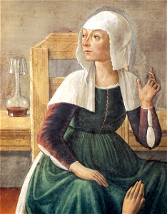 Domenico Ghirlandaio - Announcement of Death to St Fina (detail) - WGA08757
