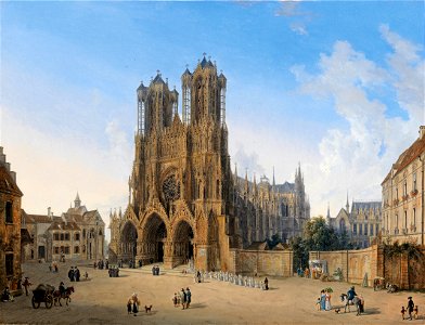Domenico Quaglio Kathedrale von Reims 1827