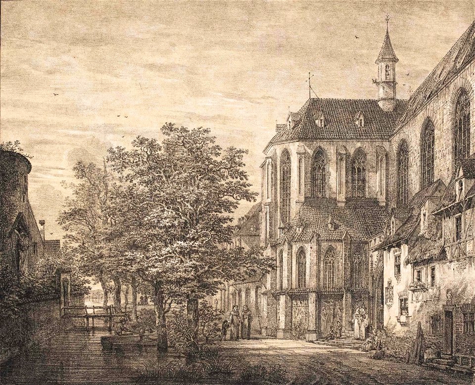 Domenico Quaglio Pfarr-Kirche Boppart am Rhein 1822