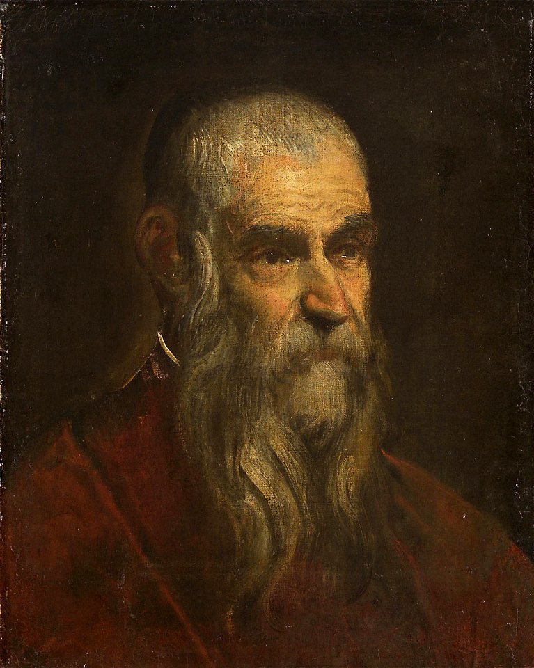 Domenico Robusti, gen. Domenico Tintoretto - Brustbild eines alten Mannes - GG 1977 - Kunsthistorisches Museum
