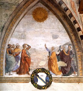Domenico Ghirlandaio - Meeting of Augustus and the Sibyl - WGA08792