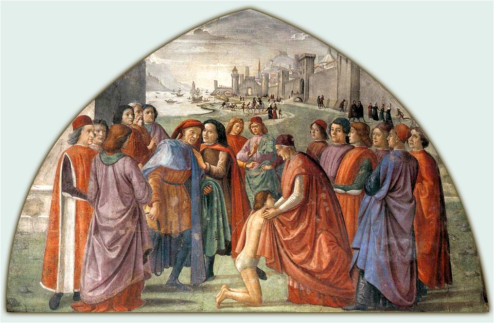 Domenico Ghirlandaio - Renunciation of Worldly Goods - WGA08797