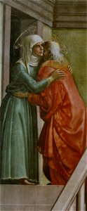 Domenico Ghirlandaio - St Joachim et ste Anne. Free illustration for personal and commercial use.