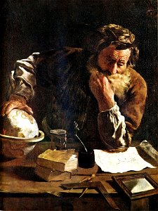 Domenico-Fetti Archimedes 1620. Free illustration for personal and commercial use.