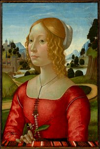 Domenico Ghirlandaio Portrait of a Lady. Free illustration for personal and commercial use.